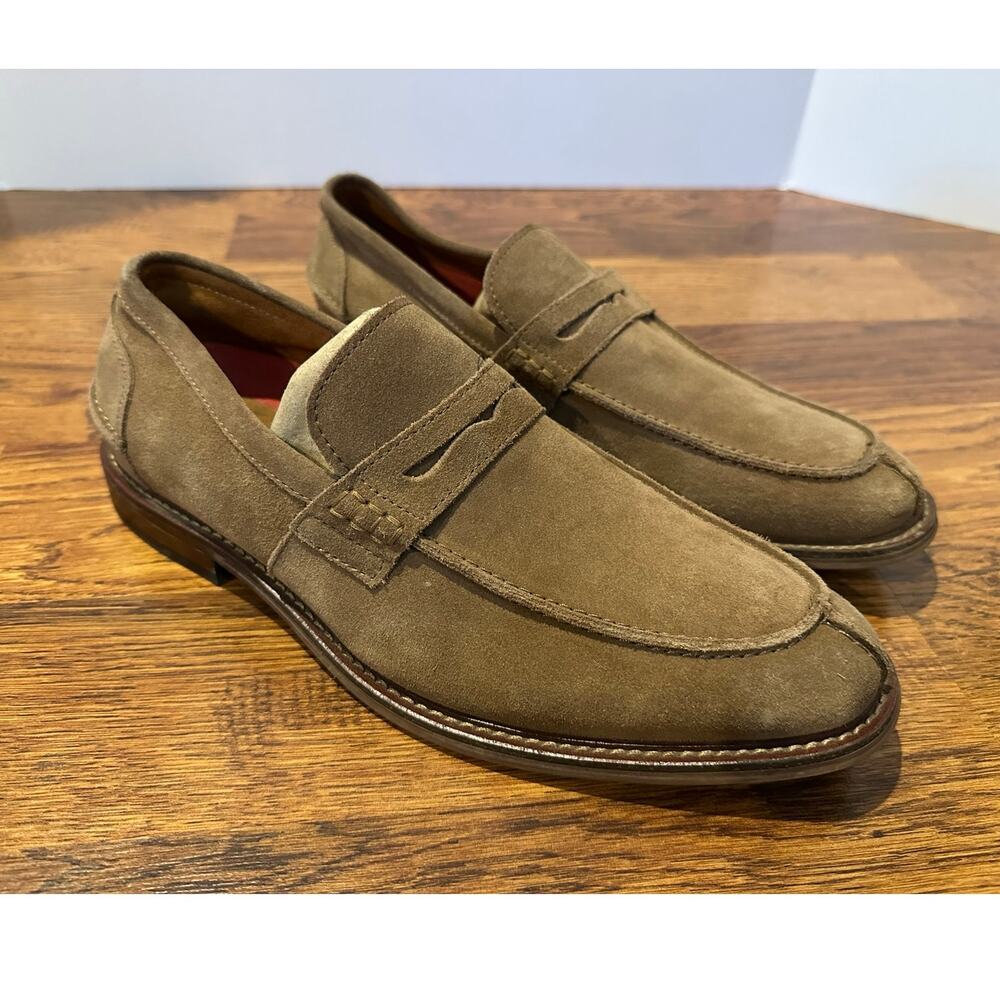 Stacy Adams Men's Marlowe Split Toe Suede Loafers – Brown – Sz 8.5 Classic Style